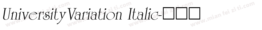 UniversityVariation Italic字体转换